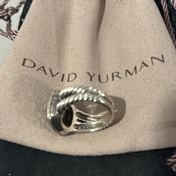 Albion Ring with Hematite & Diamonds 11mm Size 7. - Picture 9 of 12